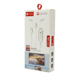کابل تبدیل Micro-USB /Type-C /Lightning به HDMI پرووان PCH70